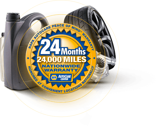 NAPA 24 months/24,000 miles Warranty - Westside Car Care